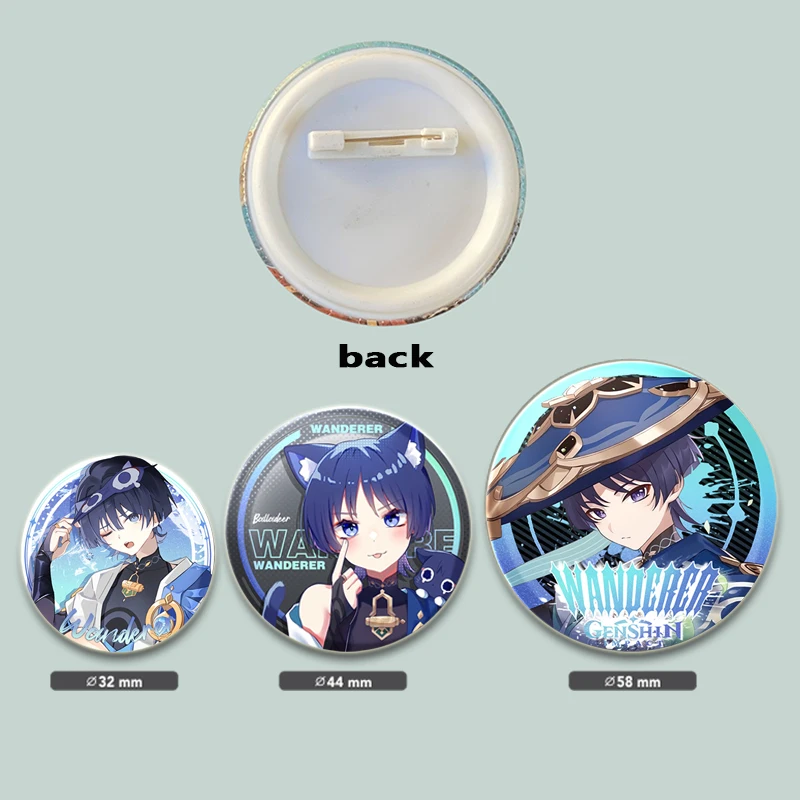 32/44/58mm Tinplate Brooches Scaramouche Soft Button Pins Cute Cartoon Badge Game Jewelry Wholesale Collect Gift for Friends