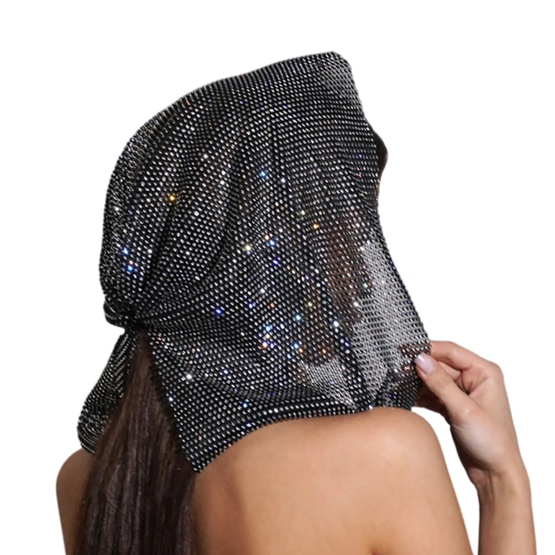 Elegant Rhinestones Hat Masquerades Meshes Hollows Out Hat Temperament Hat for Travel And Shopping