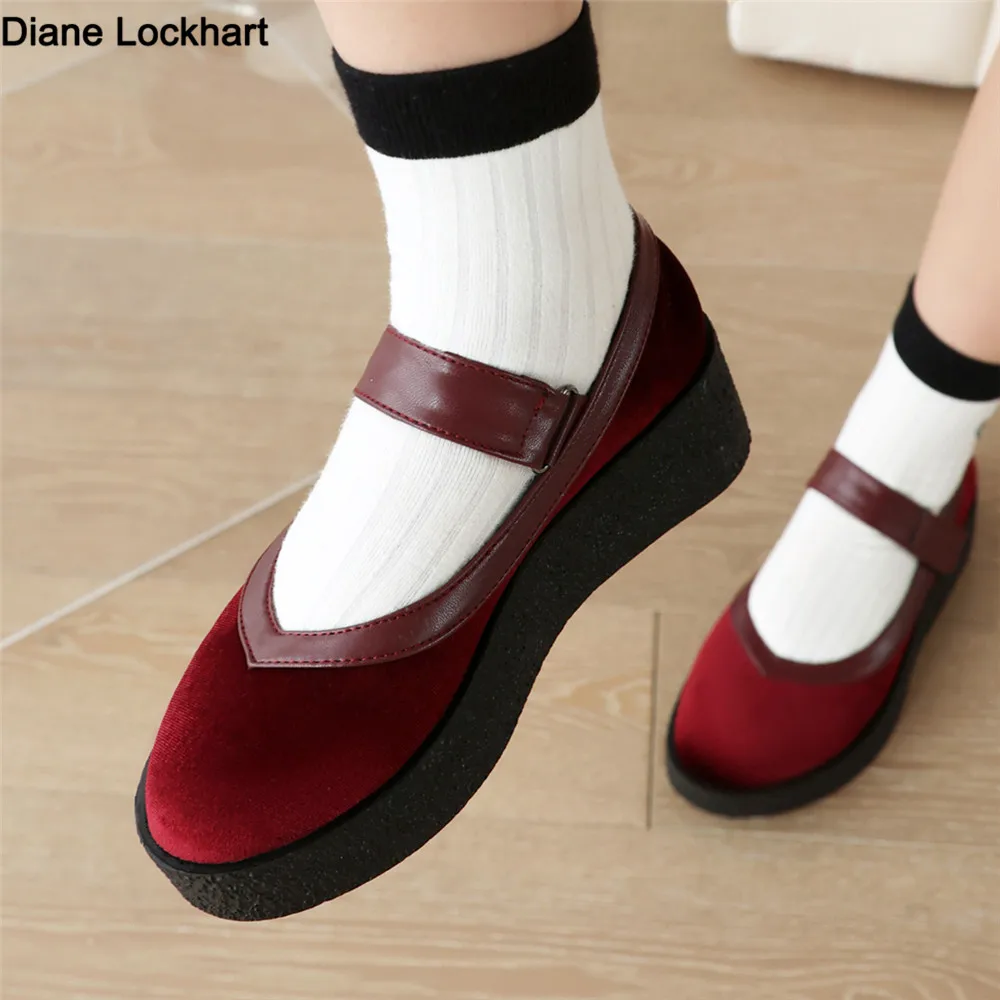 

2024 New Brand Designer Ladies Platform Flats Lolita Silk Mary Janes shoes Fashion Wedges Ladies Pumps Party Gothic Shoes Woman