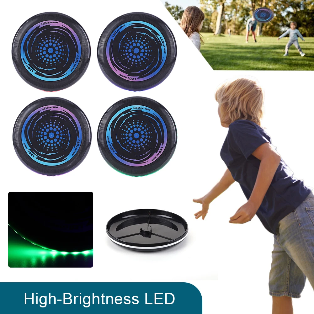 Flying Disc LED Light Up Outdoor Sport Disc for Kids and Adults Beach Toys Ultimate Brightness 49 LEDs Rechargeable Flying Disc