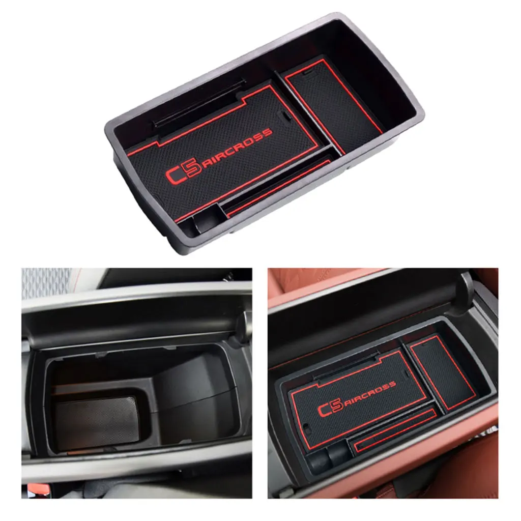 Car Central Armrest Box For Citroen C5 Aircross Professional Replaces Plastic Interior Long Service Life Easy To Install