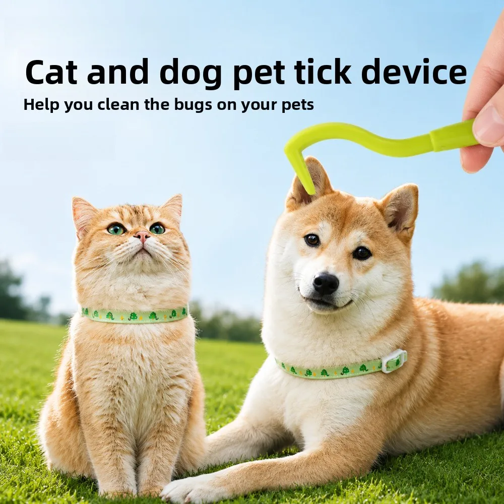 Multifunctional Pet Grooming Tick Flea Removal Hook Tweezer 1/3 Set Portable Mite Cleaner for Cat Dog Household Use