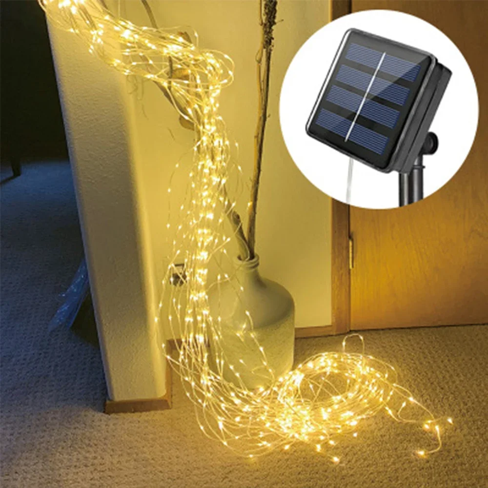 

Outdoor Solar LED Garland String Light, Wedding Decoration, Fairy Lights with Lithium Battery, Garden and Country House Decor