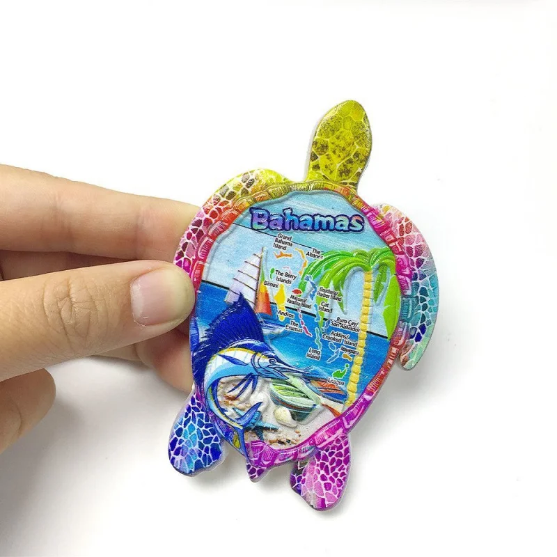 

Bahamas Personalized Creative Turtle Magnetic Fridge Magnet High Aesthetic Strong Magnet Travel Souvenir Home Decoration