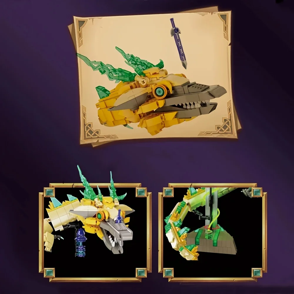 MOC الطوب Zeldaing التنفس البري ماستر السيف دموع التنين الأبيض أنيمي الحلي اللبنات التجمع لعبة هدايا الاطفال #3