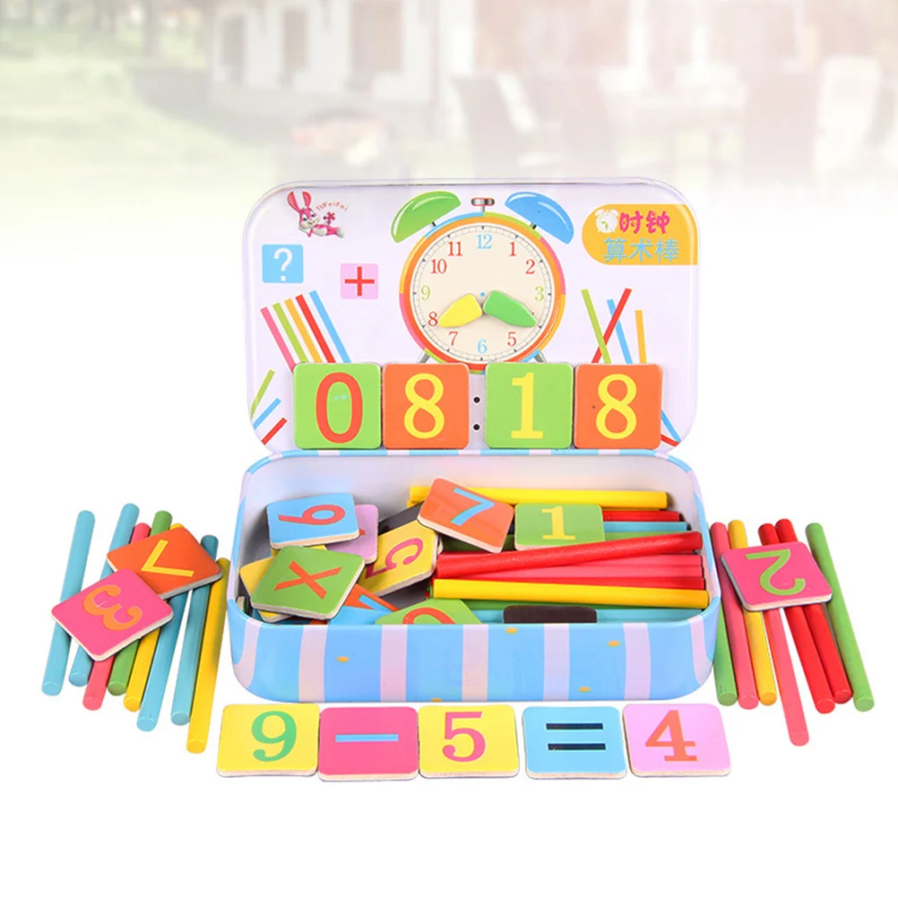 Kinder Rechner Mathematik Lehrmittel Verschiedene Farben Arithmetik Stick Puzzle Box Frühen Lernen Hilfe Mathematik Zählen