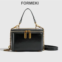 Formeki Square Bag Box Handbag Ins Fashion Women Bag Shoulder Bag For Owmen Retro Ladies Luxury Design Bag