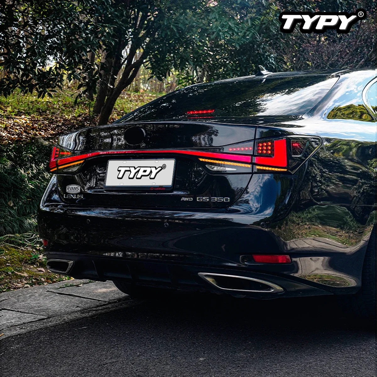 Car Styling For Lexus GS Tail Light GS250h GS300 2012-2020 Through-Tail Lights DRL Start Up Dynamic Turn Signal Auto Parts