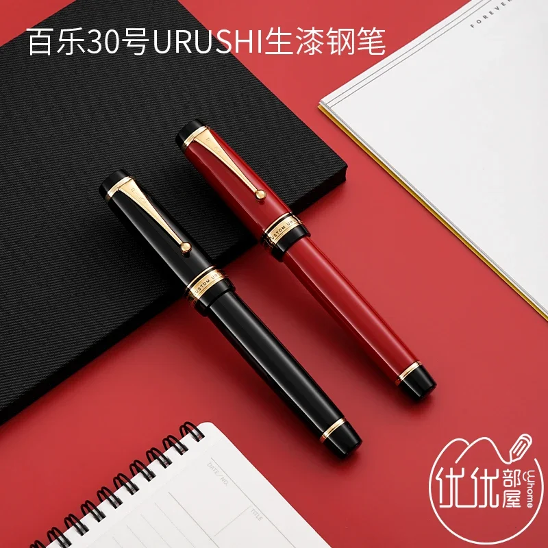 Pilot30 Large Fountain Pen 18K Two-Color Nib CUSTOM URUSHI FKV88SR Dill Painted Hard Rubber Raw Paint Supplies Stationery Gift