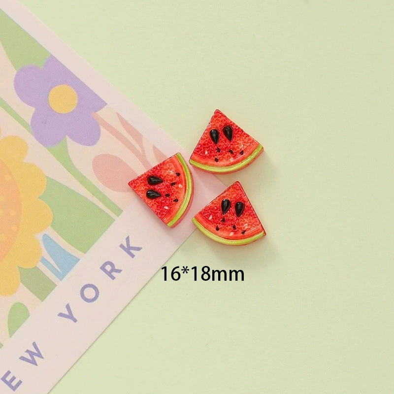 10 Stück süße Harz Erdbeere Wassermelone Kiwi Anhänger Früchte Acryl Charms für DIY Schmuckherstellung Ohrring Schlüsselanhänger Zubehör – Detail 7