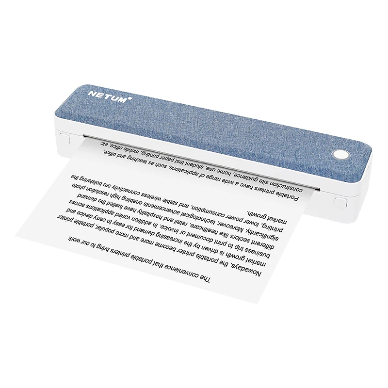 

Портативный термопринтер A4 с Bluetooth для бизнеса и путешествий, безчернильная печать в любом месте, 203 DPI, перезаряжаемый, LT-A10