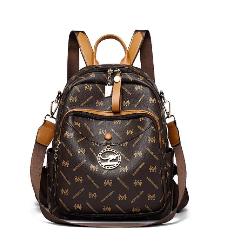 New Fashion Luxury High Quality Leather Travel Double Shoulder Bags Totes Large Capacity Backpacks Crossbody Bag Schoolbag