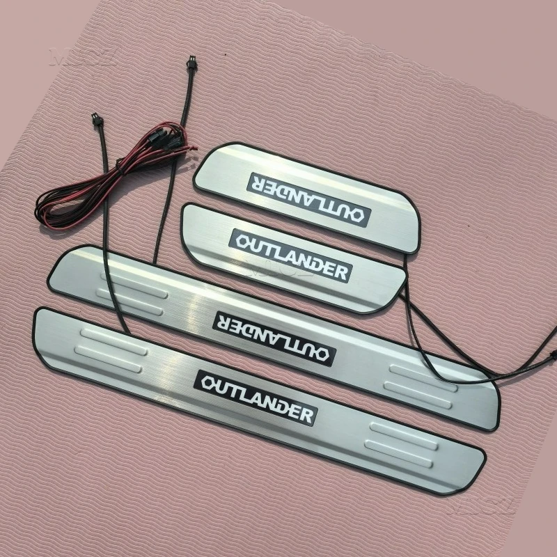 

Для Mitsubishi Outlander LED 2013-2019 автомобильные аксессуары, Стайлинг автомобиля, крышка двери автомобиля из нержавеющей стали, наружная накладка на порог