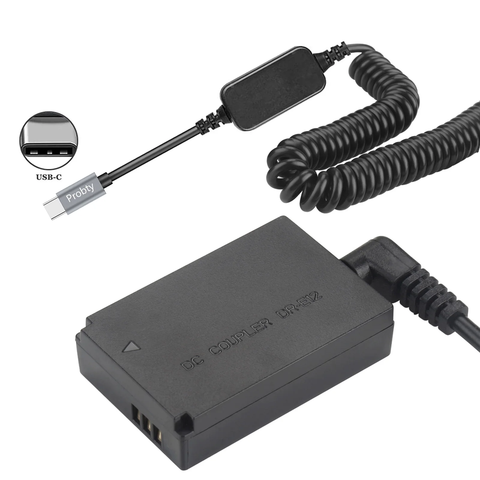 DR-E12 ACK-E12 LP-E12 LPE12 imitacja baterii i DC Power Bank TYPE-C kabel do Canon EOS M M2 M10 M50 M100 M200 ładowarka