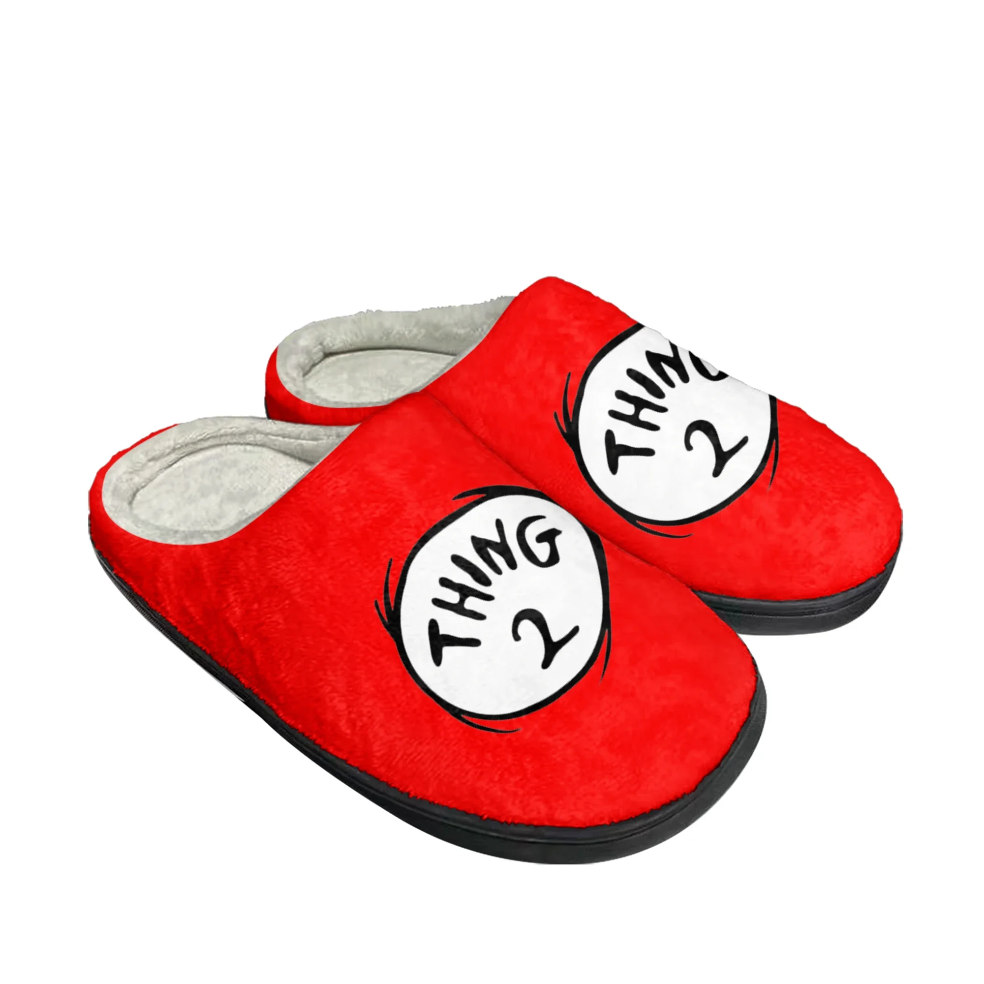 Mother All Thing Red Thing 1 2 Home Pantoufles en coton personnalisées pour hommes et femmes, sandales en peluche, chaussures décontractées pour garder au chaud, pantoufles thermiques