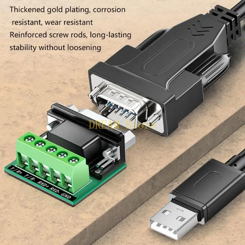 USB-A to 9-Pin Cable for RS422 and RS485 Communication FT232 Chipset Equipment Best Sale