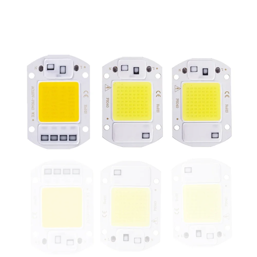 

LED chip 20W 30W 50W AC 220V smart COB lamp beads LED lamp without driver DIY Lampada outdoor chip light floodlight spotlight