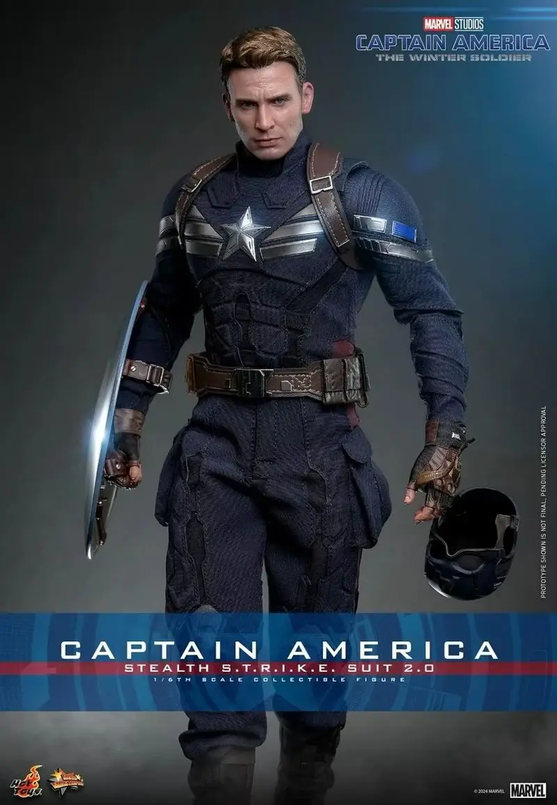 Hot Toys Captain America 1/6 Scale MMS783 Stealth Strike Suit 2.0 Winter Soldier Theme Marvel Collectible Action Figure