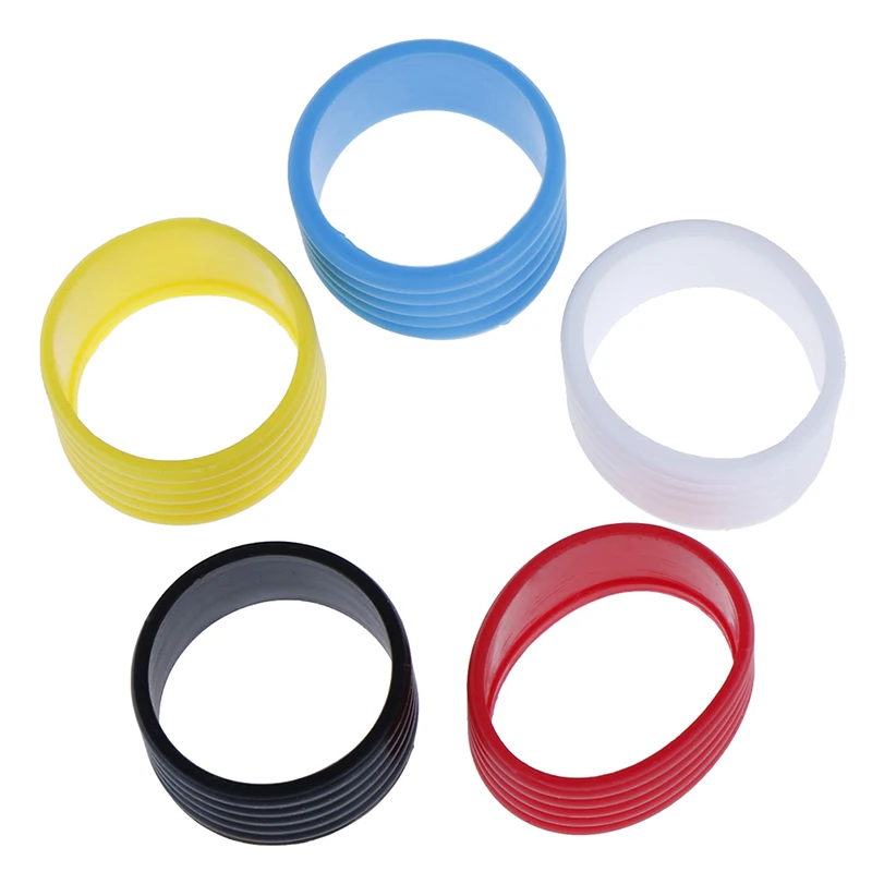 4pcs Stretchy Colorful Tennis Racket Rubber Ring Grip Stretchable Handle Rubber Rings