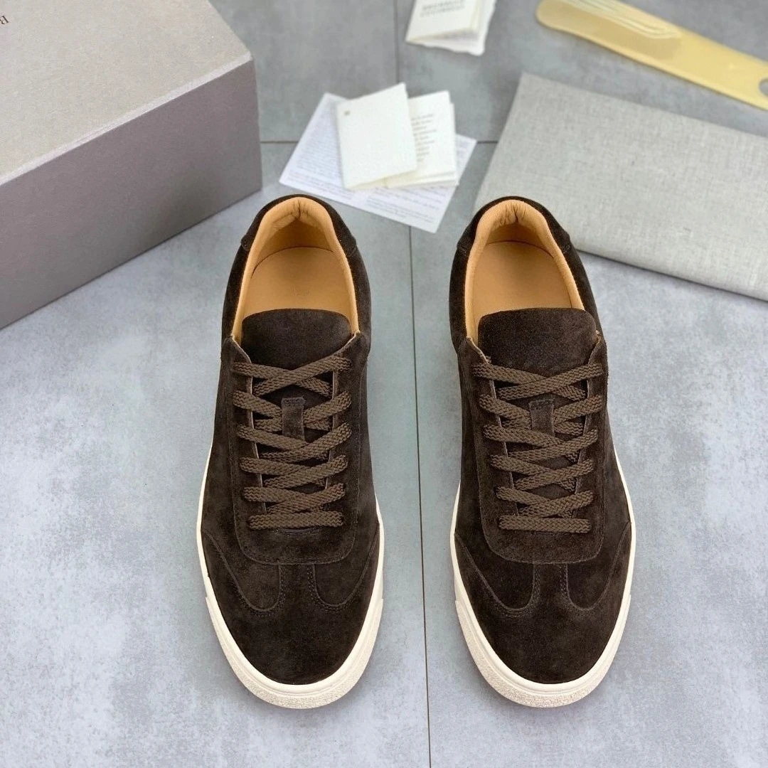 

Men's Genuine Leather Suede Slip-On Loafers, Luxury Trendy Casual Dress Shoes