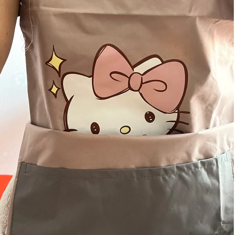 1pc Sanrio Hello Kitty Cute Apron Simple Style Apron Cute Pink Waist Apron Kawaii Housework Household Workwear Kitchen Supplies