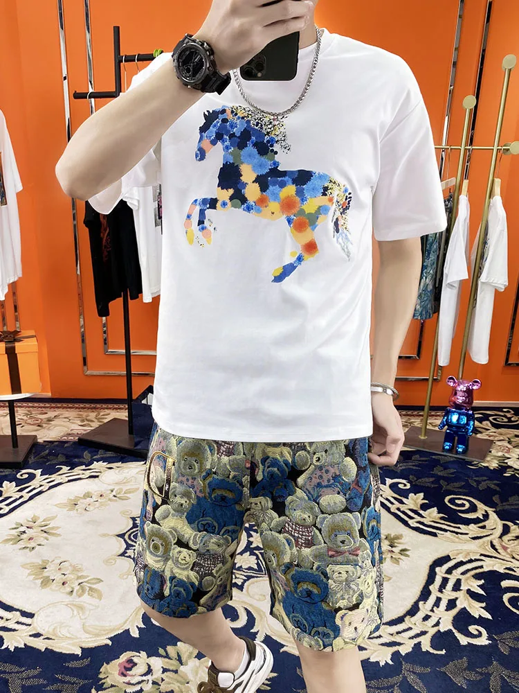 

Casual ort Sve Two-Piece Set for Men Summer Trendy Brand New 2026 Men's Clothing ort orts Sli European Faion