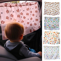 Baby Car Suction Cup Curtain Window Sunshade Cover Cartoon Universal Side Window Sunshade UV Protection for Kid Baby Children