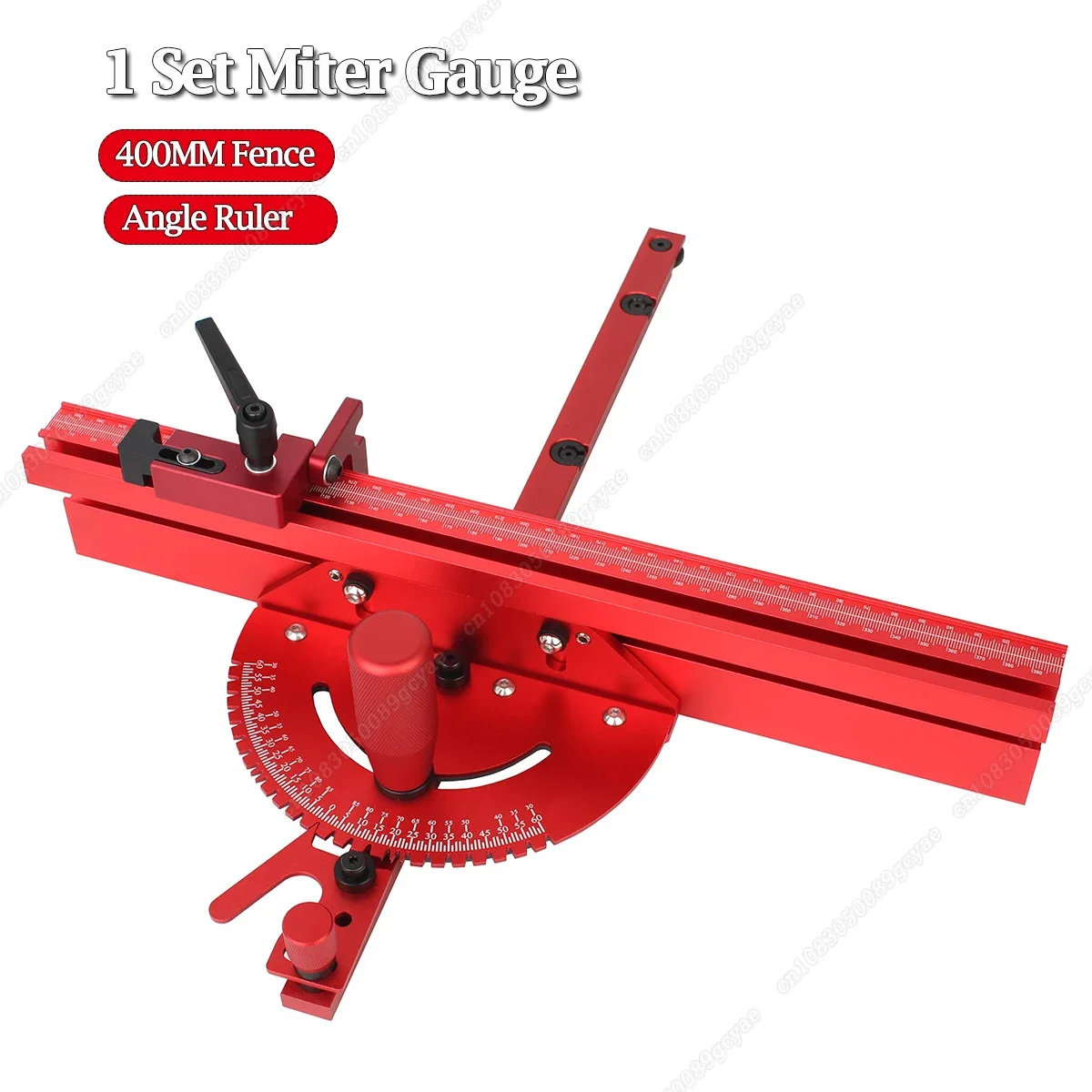 1 Set Miter Gauge And 400MM Fence With Track Stop Sawing Assembly Angle Ruler for Table Saw Router Woodworking Bench Tools