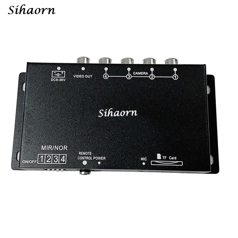 Sihaorn Car Video Recorders 9-36V / Parking Assistance Video Switch Combiner Box 360 Degree Left / Right / Front / Rear Camera