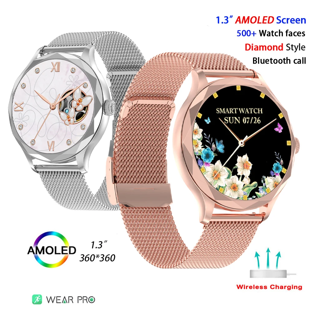 DTS Diamond Style Ladies Smart Watch Women Smartwatch 1.3