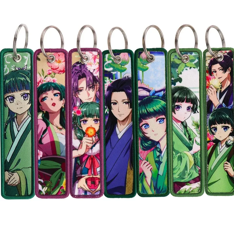 

The Apothecary Diaries Double-Sided Digital Printing Keychain Embroidered Edge Woven Label Pendant Bag Hanging Ornament