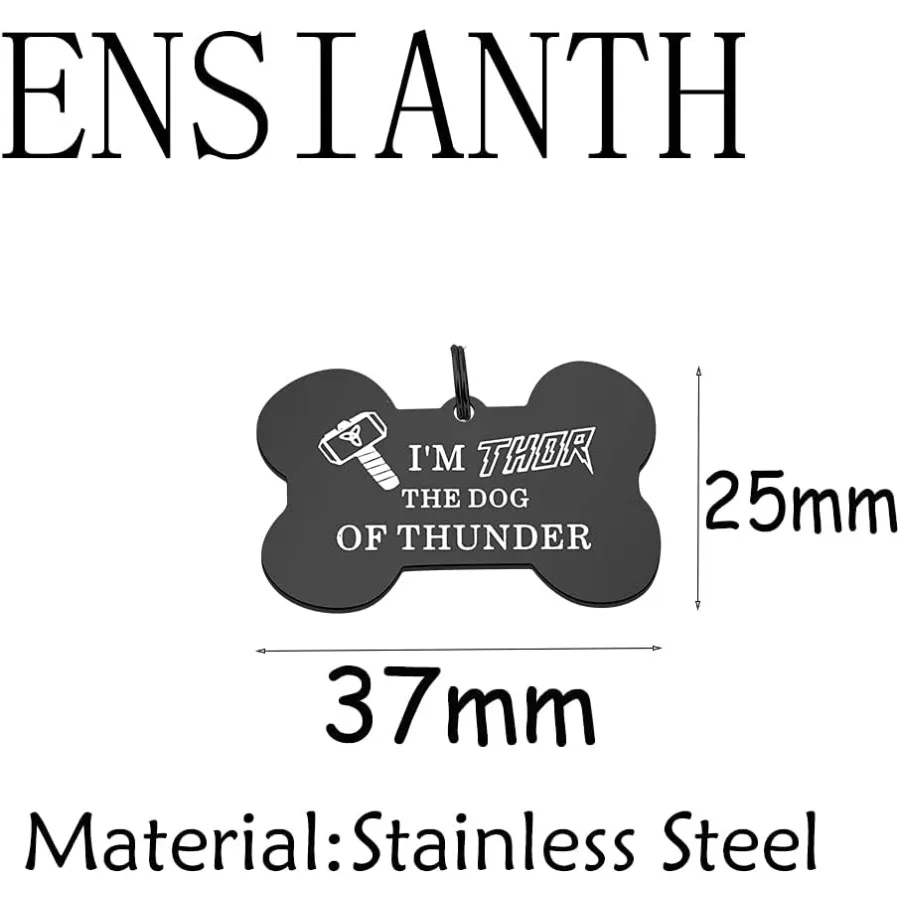 علامات طوق الكلب، هدية البطل، هدية لمحبي الحيوانات الأليفة، علامات مضحكة للكلاب الرعد للحيوانات الأليفة #2