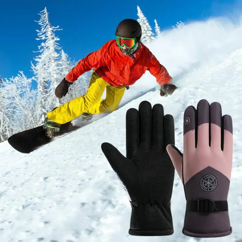 Snowboarding Gloves Multifunctional Touchscreen Snow Gloves Women And Men Warm Waterproof Winter Gloves For Ski Hiking Running