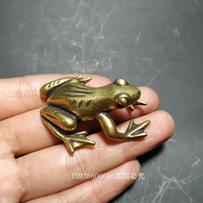 Antique Bronze Ware Antique Miscellaneous Collection Antique Brass Solid Pure Copper Frog Small Ornaments Old Goods Old Items