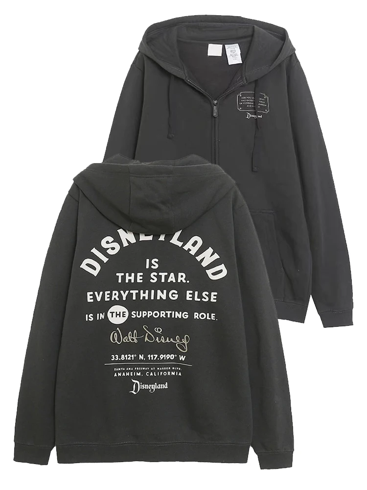 ديزني 70th الذكرى القلعة ميكي Dsineyland إلكتروني طباعة التطريز البلوز المرأة البريدي سترة البلوز القمم الصوف للجنسين