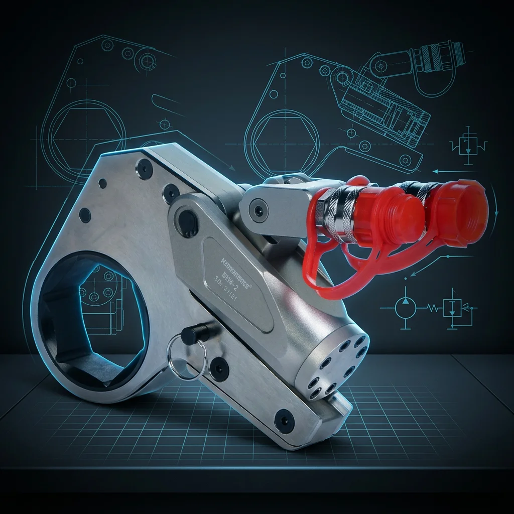 Llave Dinamométrica Hidráulica Hytorc Same 585-5858Nm para Tuercas de 36-65MM, Perfil Bajo, Hexagonal, con Bomba Hidráulica 4XLT 4XLCT