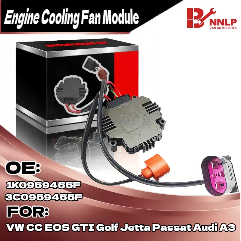 

1 шт. модуль управления вентилятором охлаждения двигателя для VW CC EOS GTI Golf Jetta Passat Audi A3 1K0959455FR, 3C0959455F