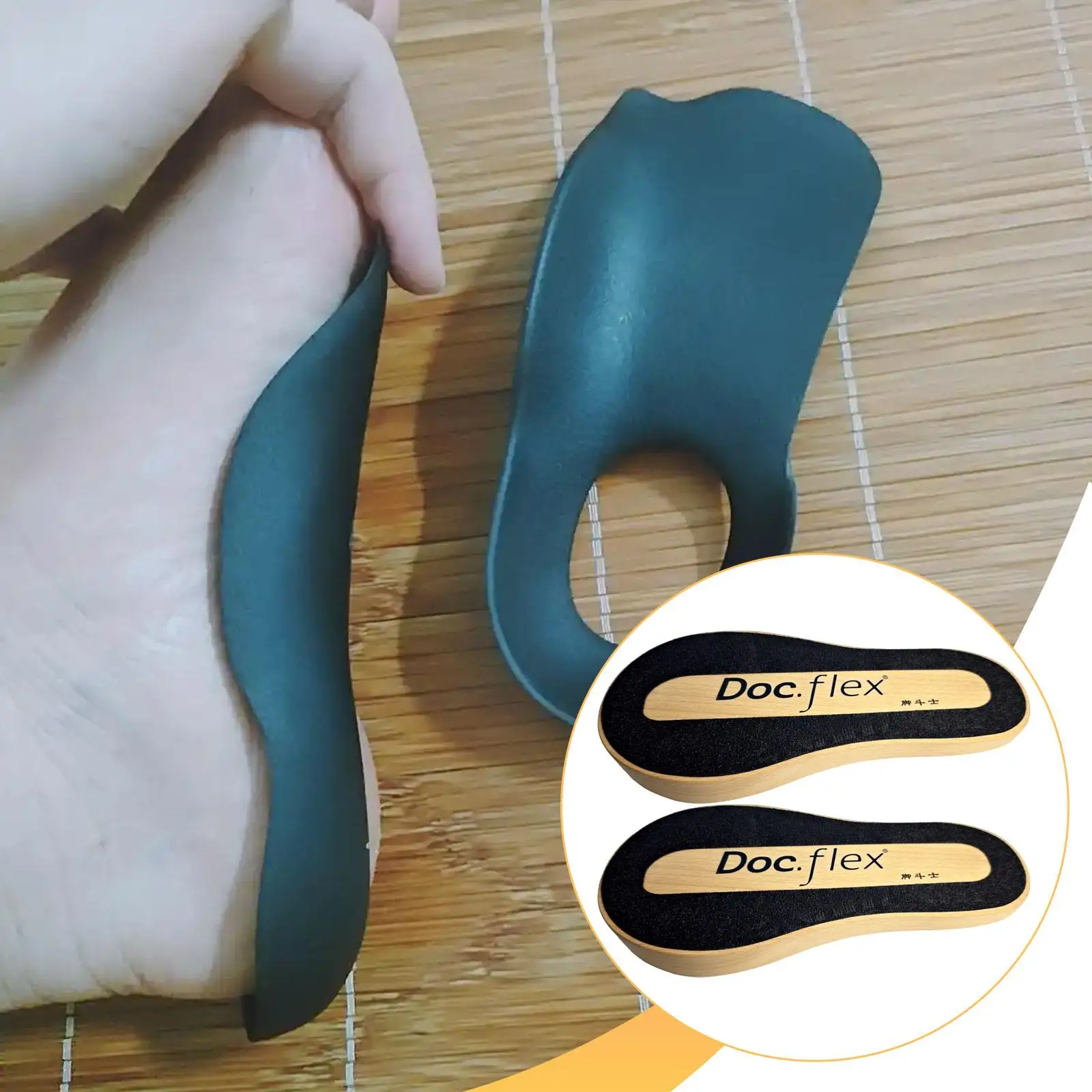 

Pilates Foot Corrector Wood Arch Supporter Foot Balance Board Stretching Exerciser for Home Fitness and Gym