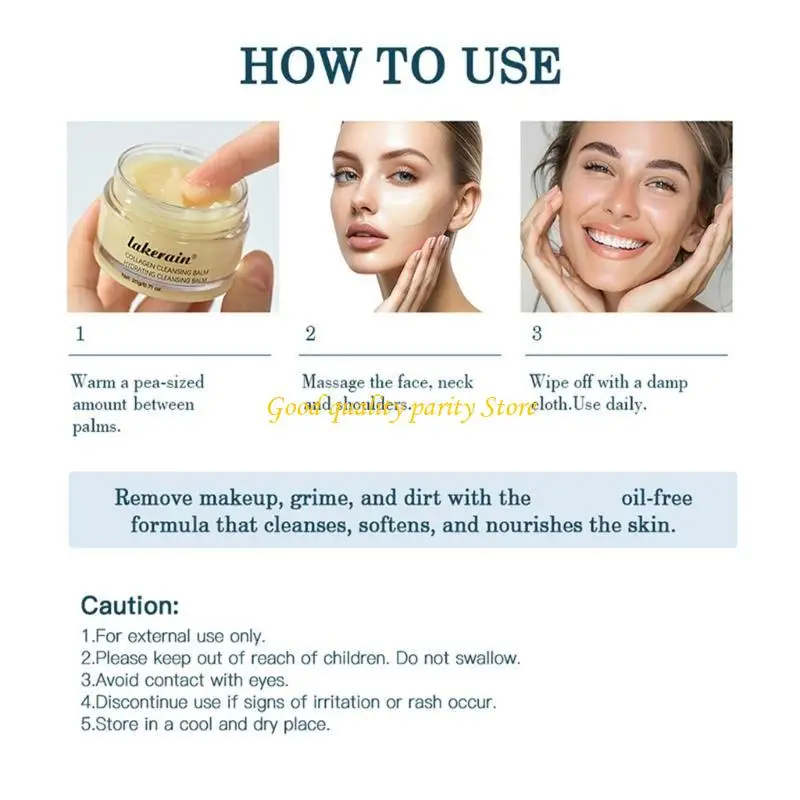 M4ya تطهير بلسم مزيل الماكياج مزيل الماكياج الوجه لا يشهد منظف الوجه الدهنية