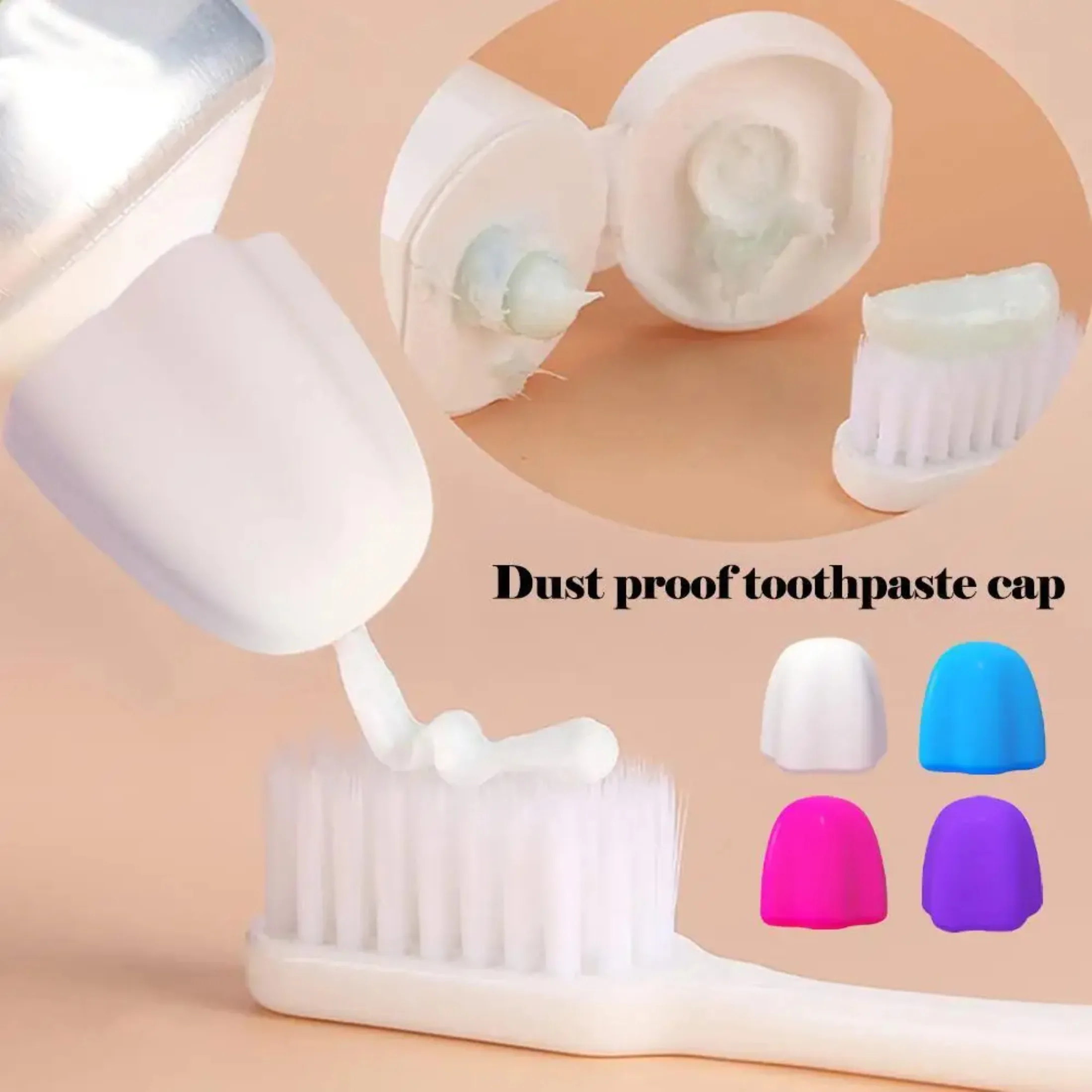 6X Silicone Toothpaste Cap Squeeze Toothpaste Tool Dust Proof Toothpaste Cap Reusable SiliconeToothpaste Sleeve Control Dosage