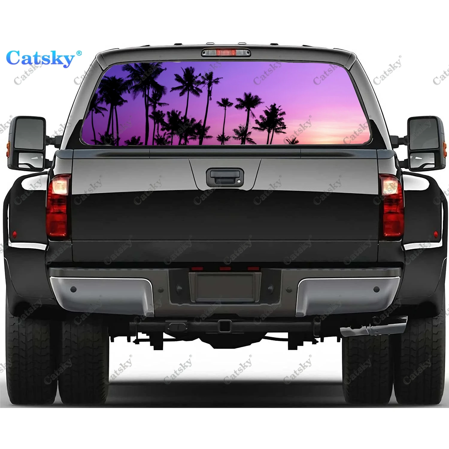 Earth -  Scenic Rear Window Decals for Truck,Pickup Window Decal,Rear Window Tint Graphic Perforated Vinyl Truck Sticker