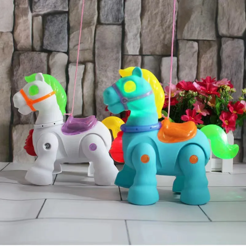 قطعة واحدة من لعبة المهر الكهربائية اللطيفة الممتعة، لعبة إلكترونية ممتعة للأطفال مع الضوء والموسيقى، لعبة هدية للأطفال #2