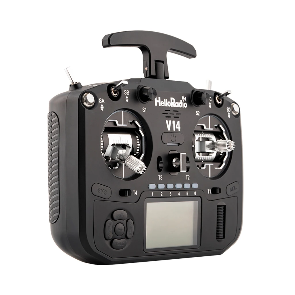 Helloradio V14 MAX R9 V14MAX 4N1 متعدد البروتوكولات التحكم عن بعد ELRS 2.4G AI رئيس المعادن الروك FPV الطائرات TX الارسال EDGETX