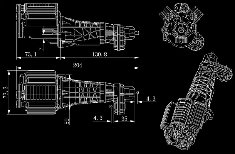 JDM-138 Simuliertes Metall-Motorgetriebe-Kit für 1:10 RC-Auto Offroad-Kletterauto Pickup-Truck Modell Spielzeugautos Ersatzteile – Detail 1