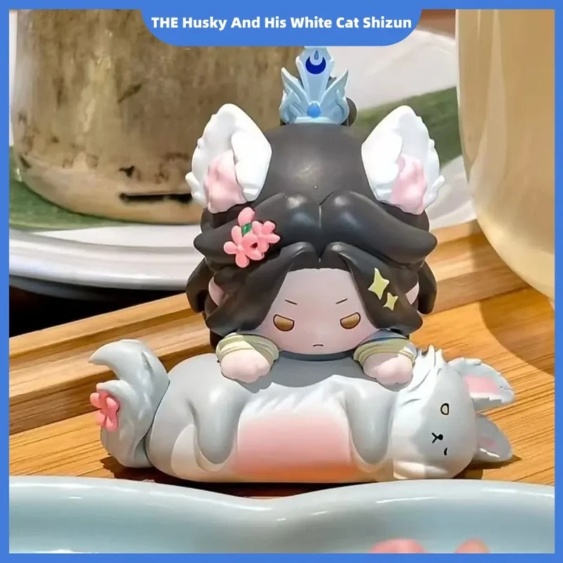

Genuine The Husky And His White Cat Shizun Stick Together Series Blind Box Cute Anime Figure Doll Decor Collectible Gril Gift