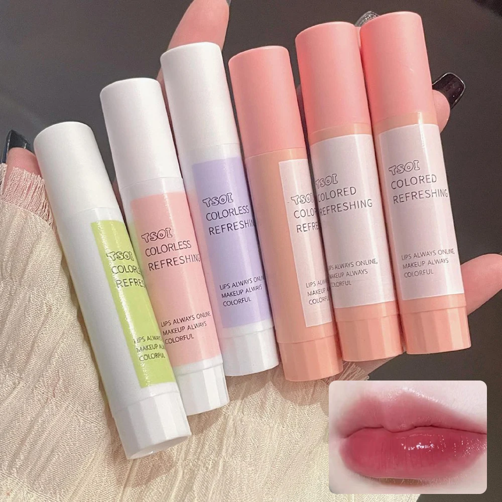 Fruit Moisturizing Colored Lipstick Lip Balm Waterproof Lasting Nourishing Change Color Lip Care Lip Gloss Lips Makeup Cosmetic