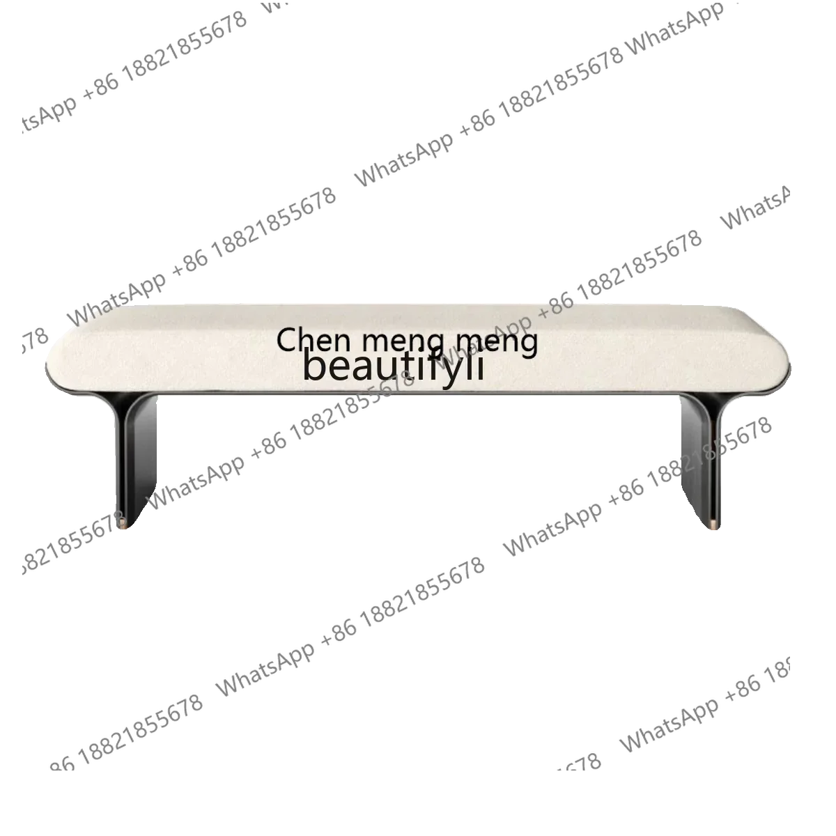 

P178 Italian Light Luxury Living Room Sofa Stool Post-Modern Strip Tailstock Fabric Footstool Door Shoes