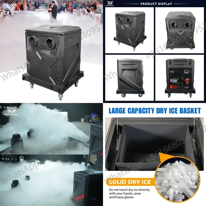 Professional Wedding Stage Machine Ultra Large Smoke 12KW DMX512 12000W Dry Ice Fog Machine