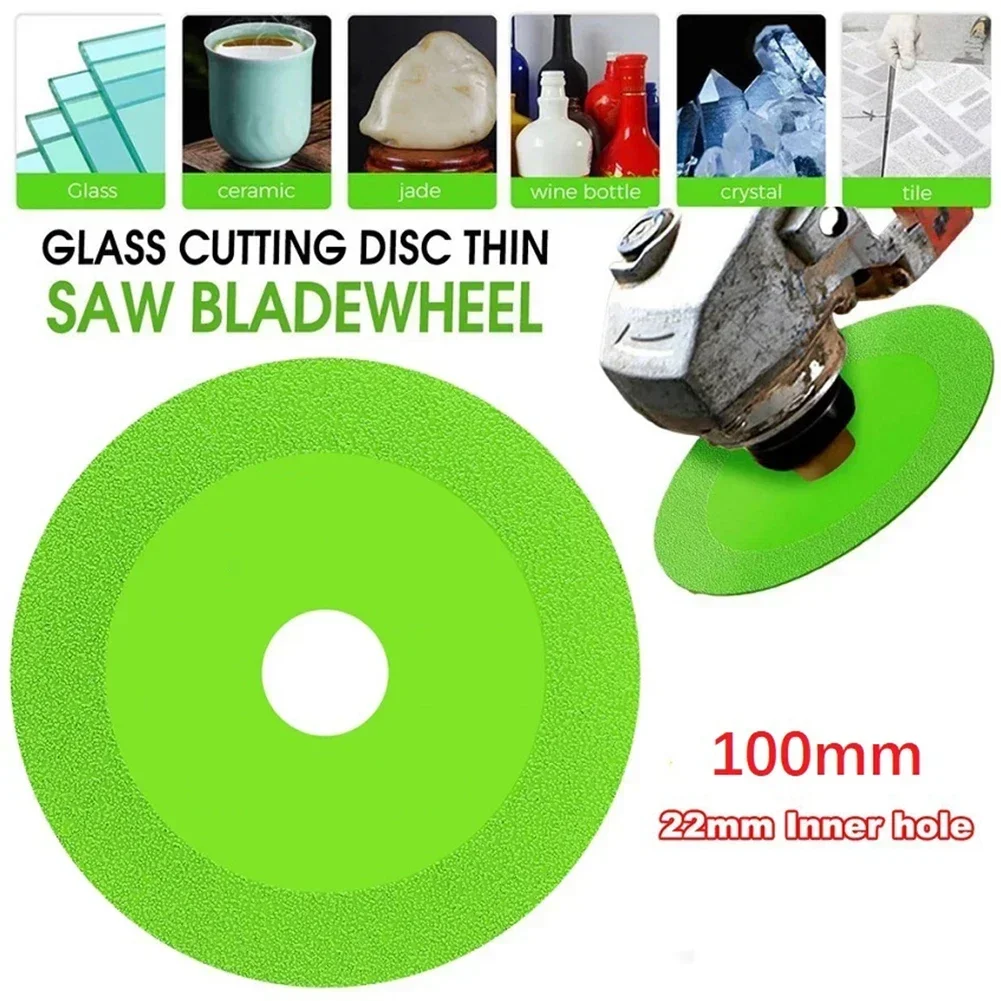 1pc 22mm buraco disco de corte telha vidro diamante mármore lâmina serra cerâmica jade polimento lâmina corte para 100 ângulo moedor