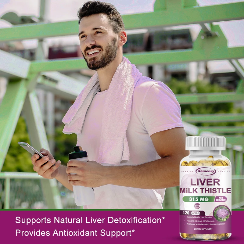 Milk Thistle Liver Capsules 315 Mg - Maintains Liver Health and Promotes Digestive System Health